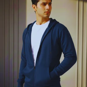 Home zipper hoodie ( navy blue )
