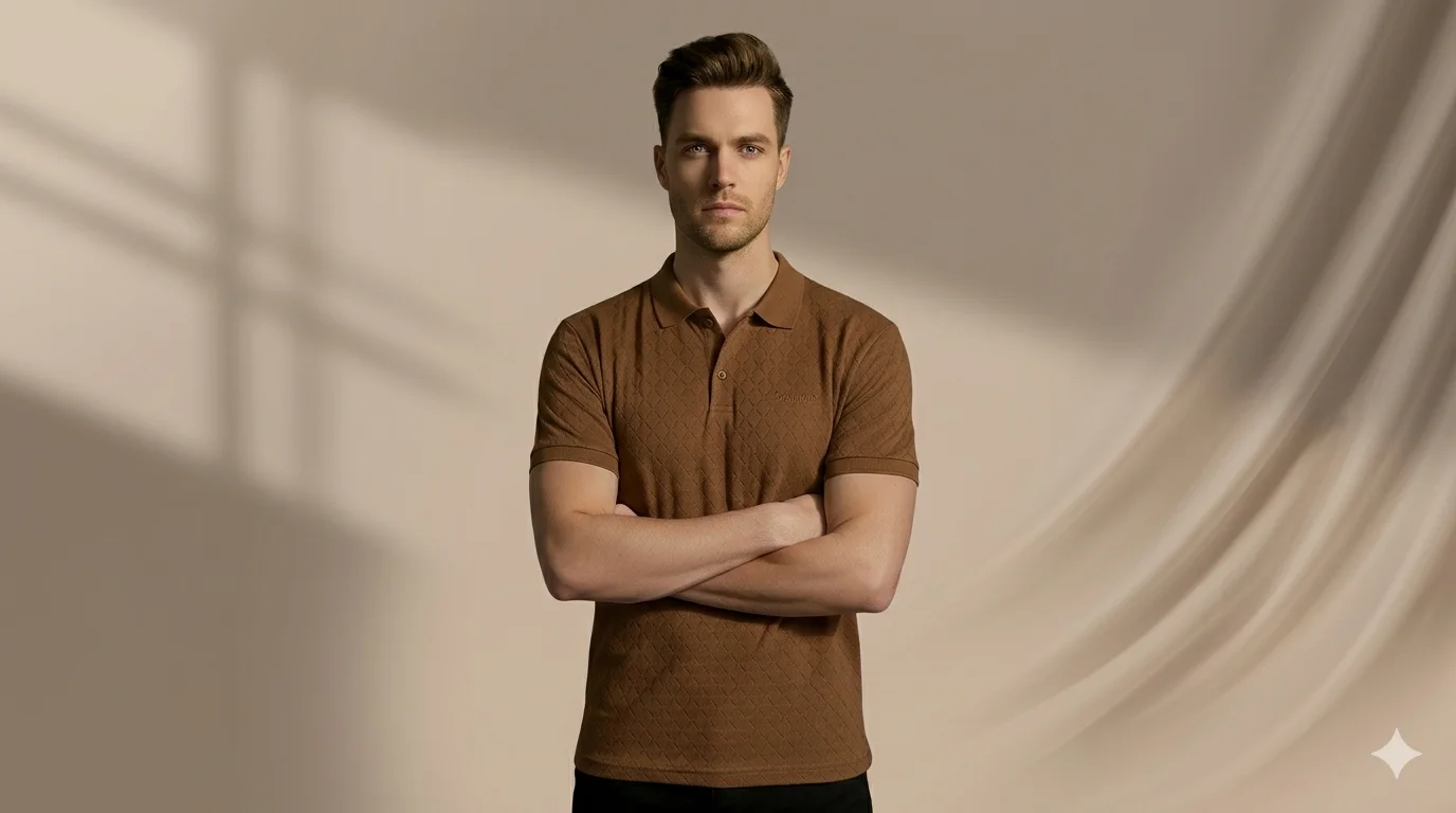 texture polo ( camel ) texture polo ( camel )