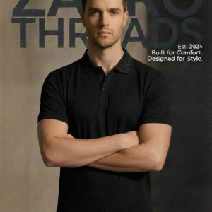 texture polo ( black )