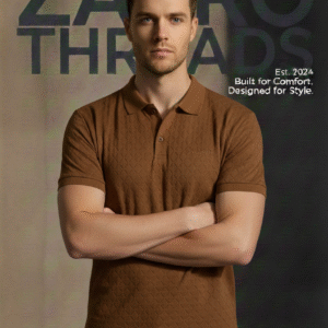 texture polo ( camel )