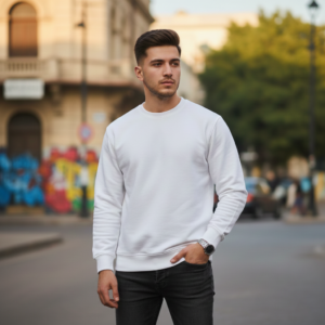 sweat shirt ( white )